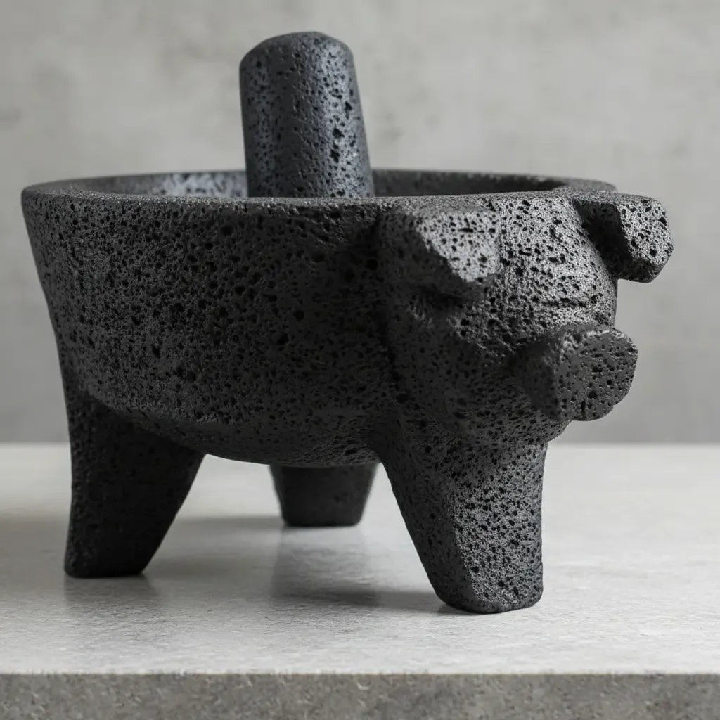 Apxerox | Molcajete Artesanal De Piedra Volcánica Tradicional - Imagen 2